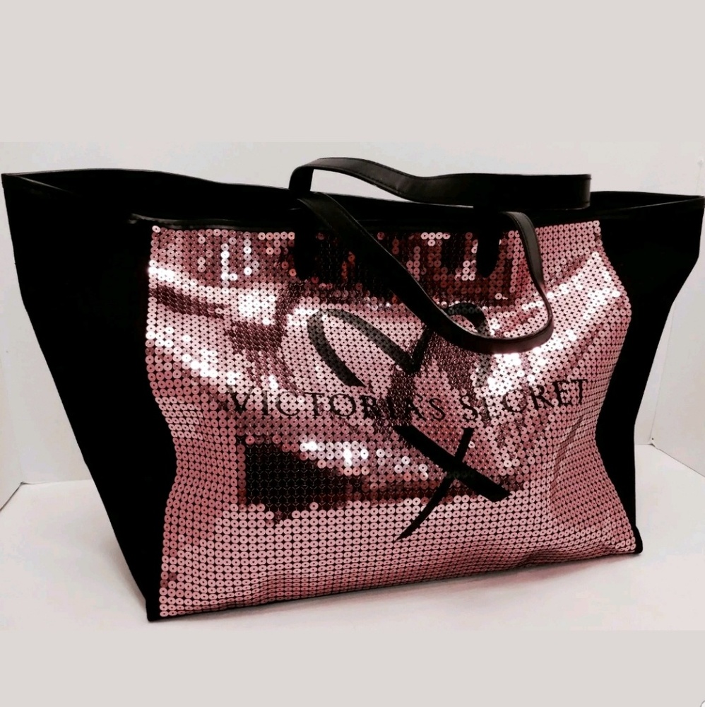 NEW VICTORIA'S SECRET
SIGNATURE BLACK TOTE